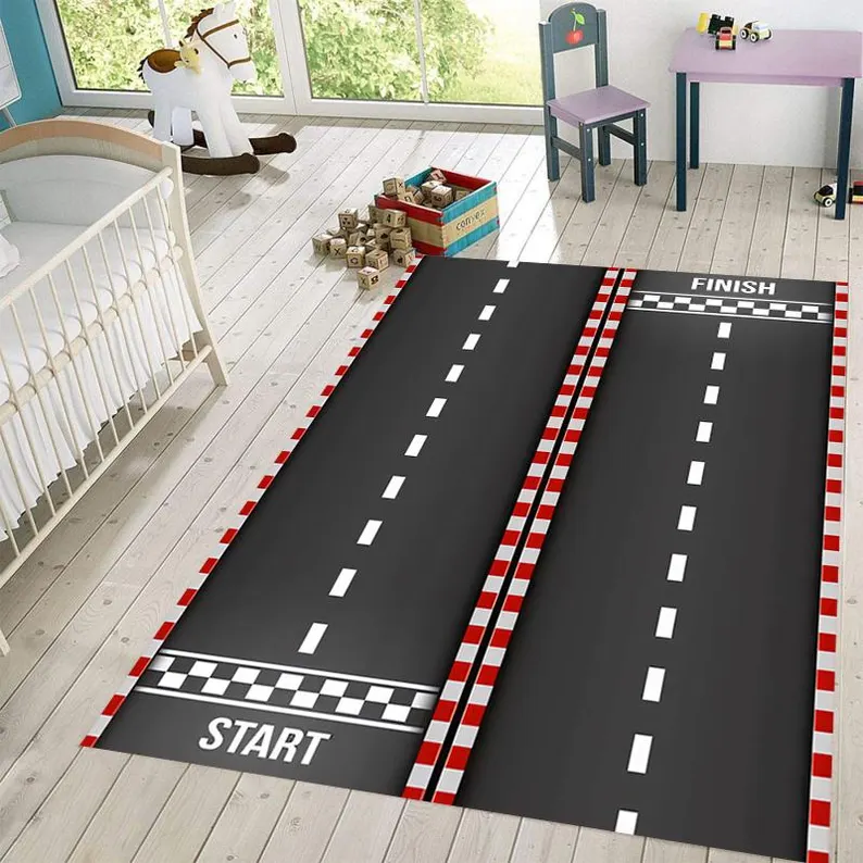 Commercial Printing Services - Racebaantapijt Stedelijk transport Parkeerplaats Bedrukte vloermat