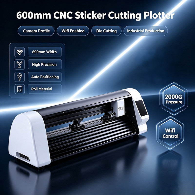 Die Cutting Machine - 600mm CNC Laser Sticker Snijplotter Camera