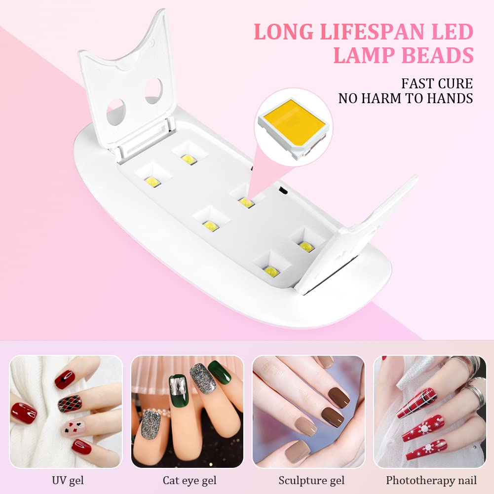 Draagbare 6 LED UV nagellamp 6 - Uv Led Lamp Printer recensie en prijs